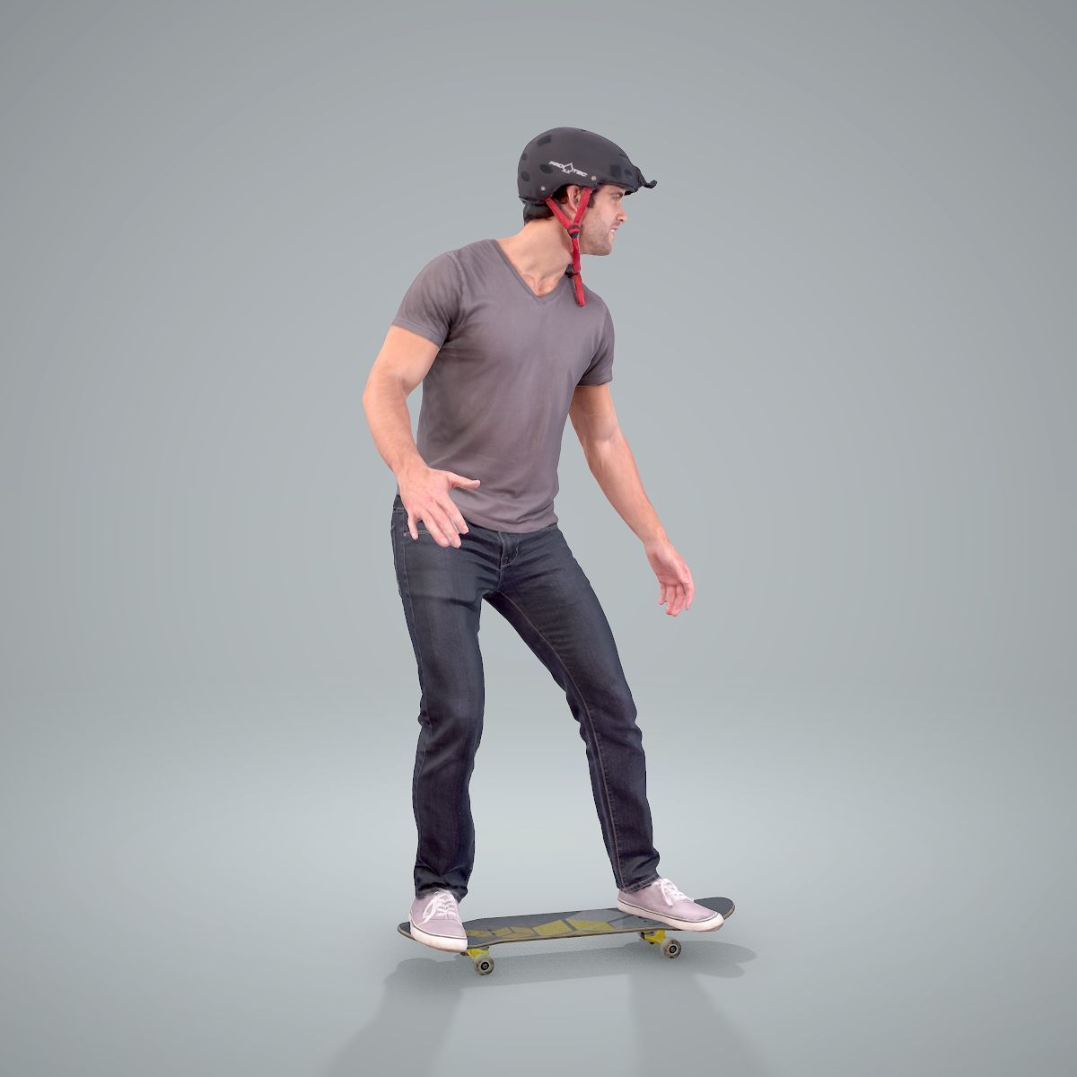 Sporty Man on a Skateboard with HelmetSMan0302-HD2-O01P01-S 3D model_58