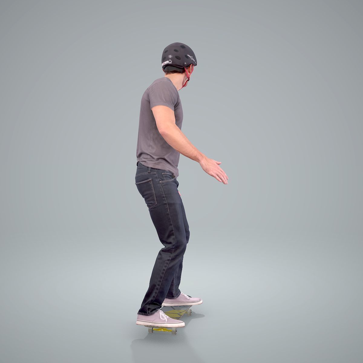 Sporty Man on a Skateboard with HelmetSMan0302-HD2-O01P01-S 3D model_9