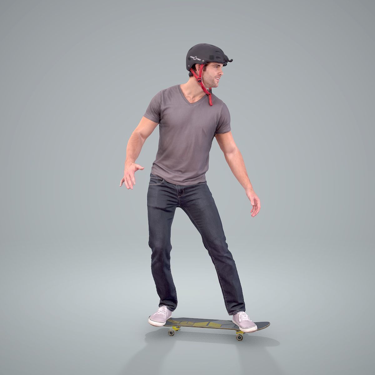 Sporty Man on a Skateboard with HelmetSMan0302-HD2-O01P01-S 3D model_40