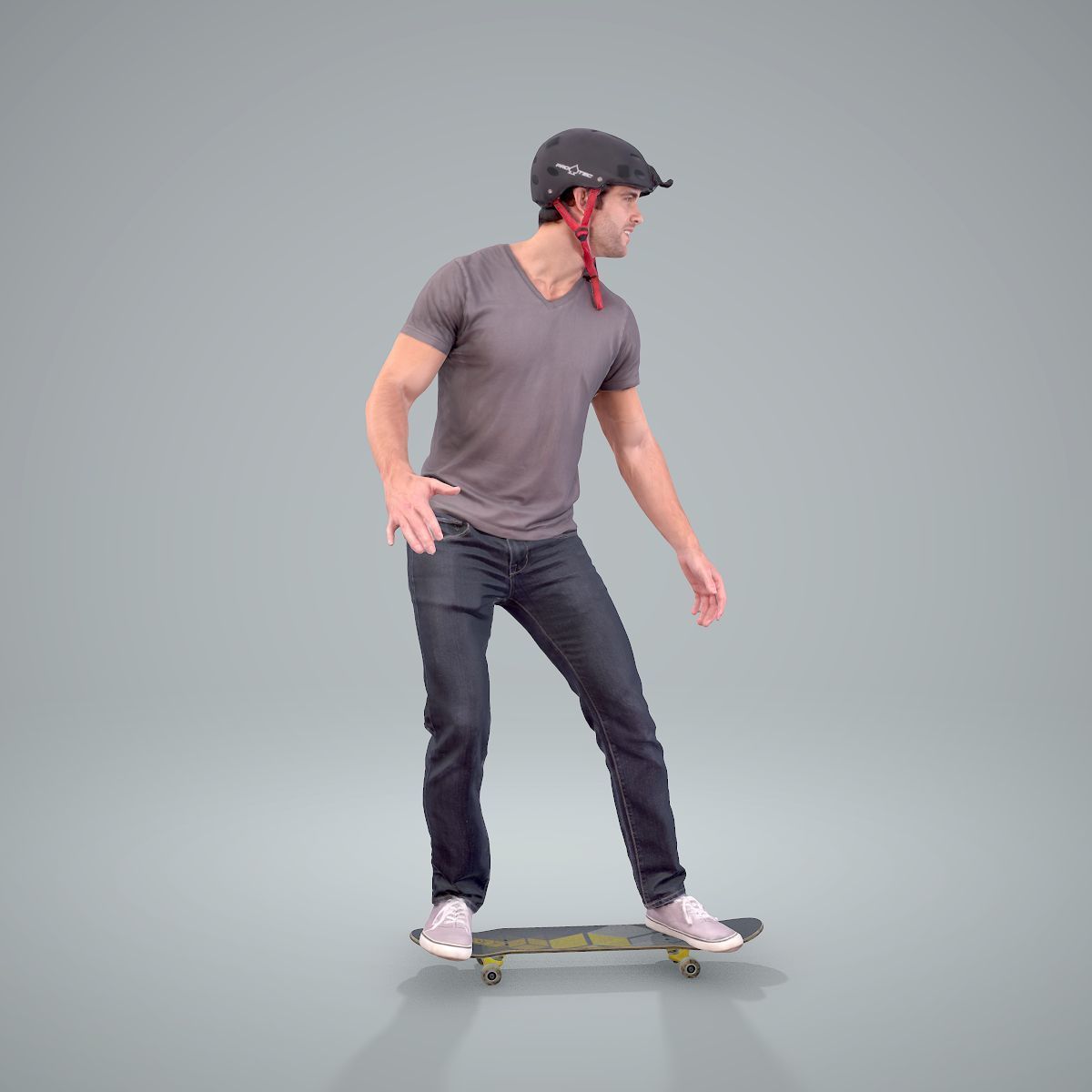 Sporty Man on a Skateboard with HelmetSMan0302-HD2-O01P01-S 3D model_61