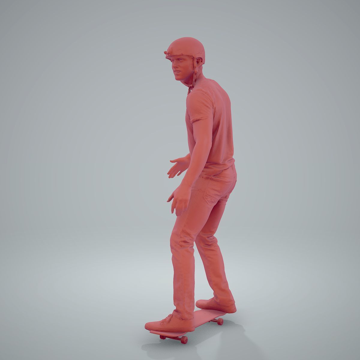 Sporty Man on a Skateboard with HelmetSMan0302-HD2-O01P01-S 3D model_66