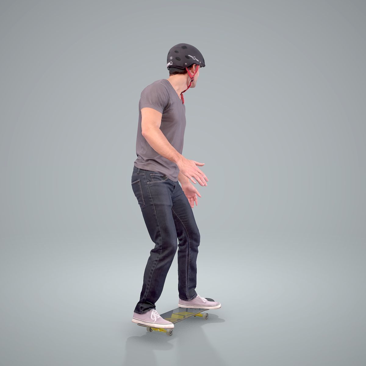 Sporty Man on a Skateboard with HelmetSMan0302-HD2-O01P01-S 3D model_69