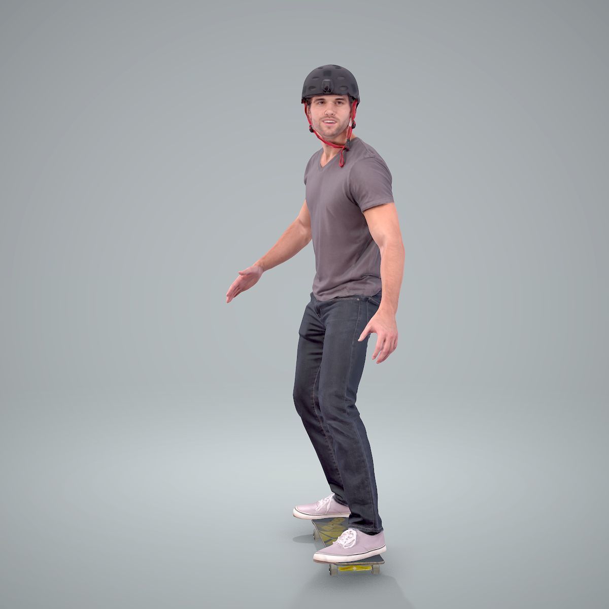 Sporty Man on a Skateboard with HelmetSMan0302-HD2-O01P01-S 3D model_14
