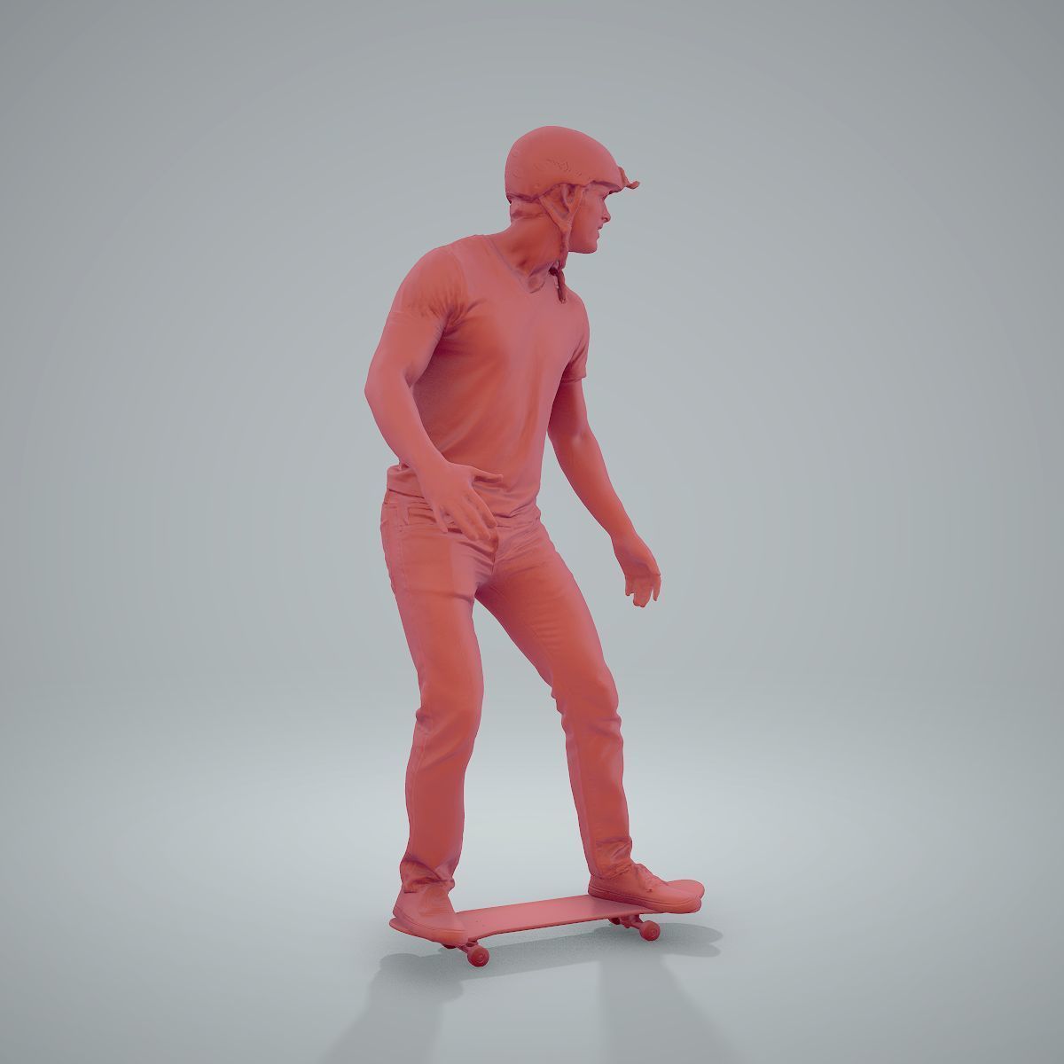 Sporty Man on a Skateboard with HelmetSMan0302-HD2-O01P01-S 3D model_8