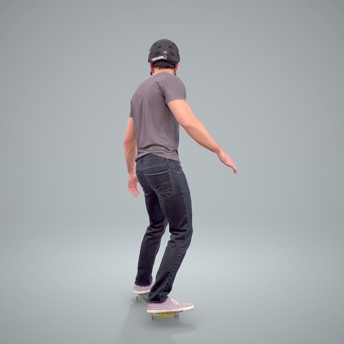 Sporty Man on a Skateboard with HelmetSMan0302-HD2-O01P01-S 3D model_3