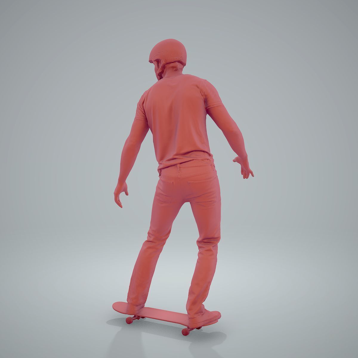 Sporty Man on a Skateboard with HelmetSMan0302-HD2-O01P01-S 3D model_5