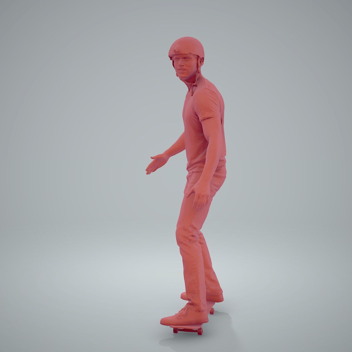 Sporty Man on a Skateboard with HelmetSMan0302-HD2-O01P01-S 3D model_16