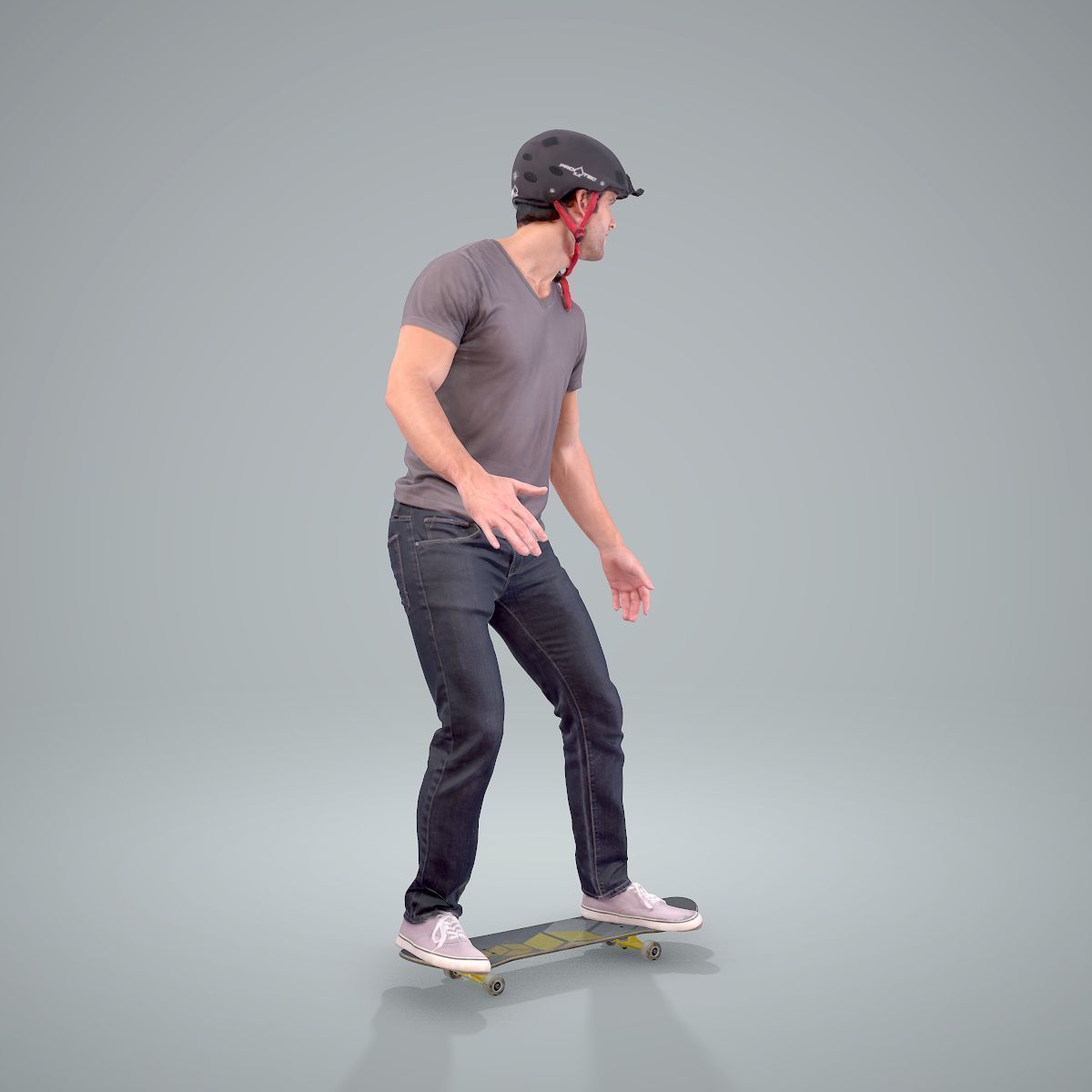 Sporty Man on a Skateboard with HelmetSMan0302-HD2-O01P01-S 3D model_41