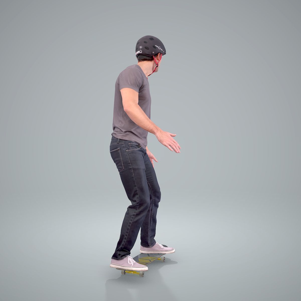 Sporty Man on a Skateboard with HelmetSMan0302-HD2-O01P01-S 3D model_10