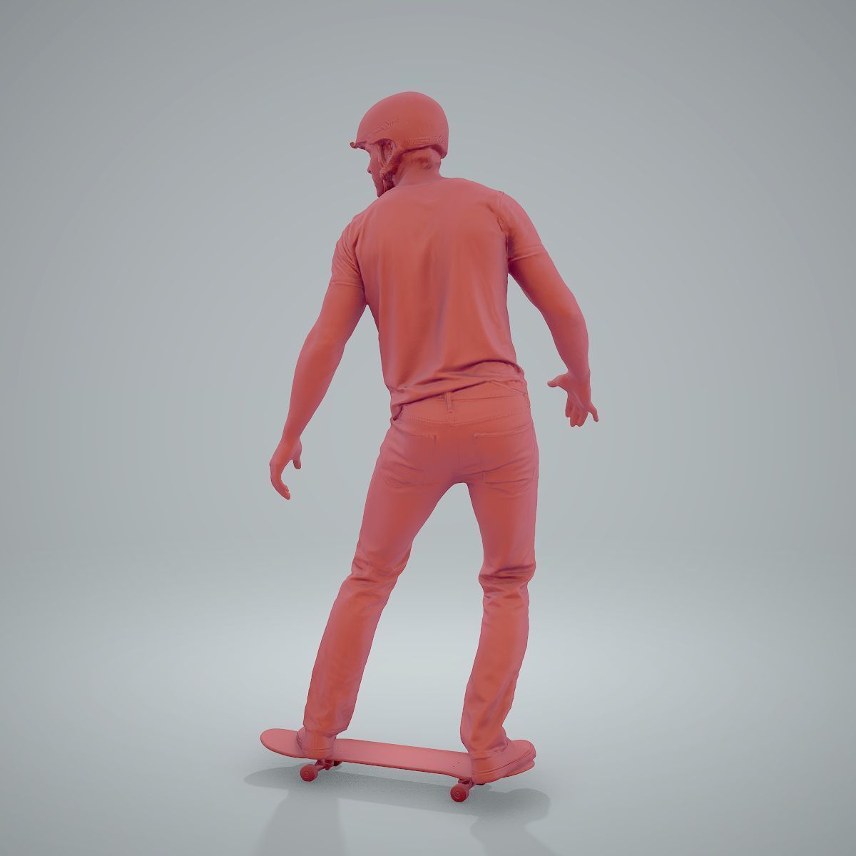 Sporty Man on a Skateboard with HelmetSMan0302-HD2-O01P01-S 3D model_22