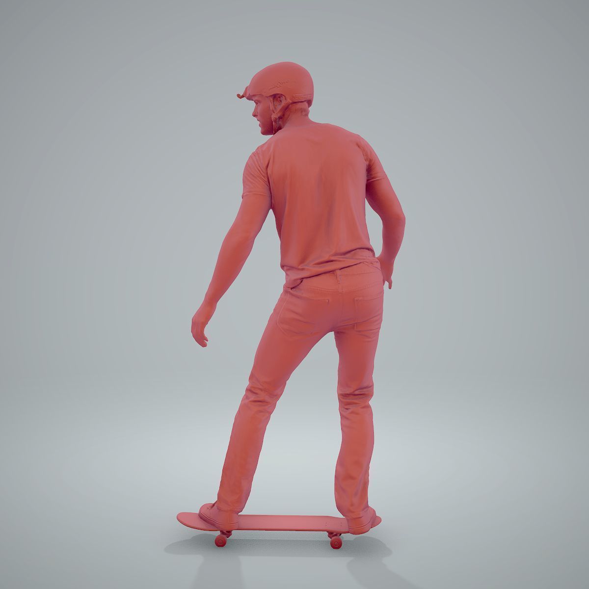 Sporty Man on a Skateboard with HelmetSMan0302-HD2-O01P01-S 3D model_56