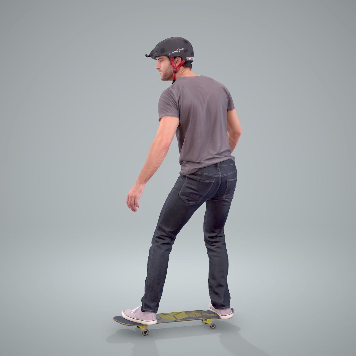 Sporty Man on a Skateboard with HelmetSMan0302-HD2-O01P01-S 3D model_38