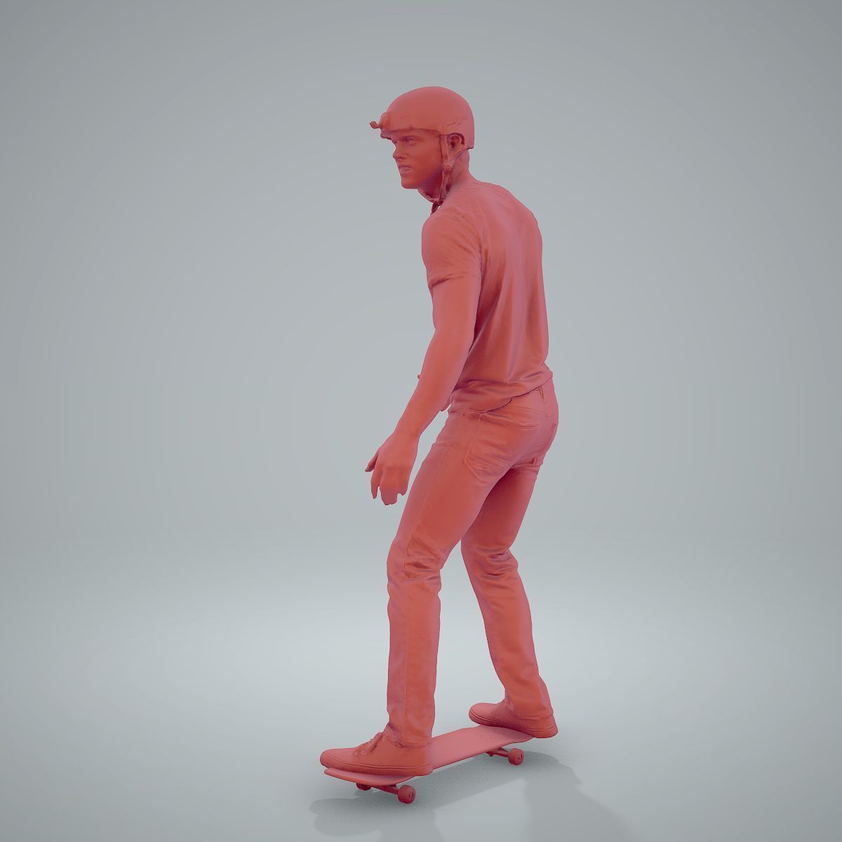 Sporty Man on a Skateboard with HelmetSMan0302-HD2-O01P01-S 3D model_11