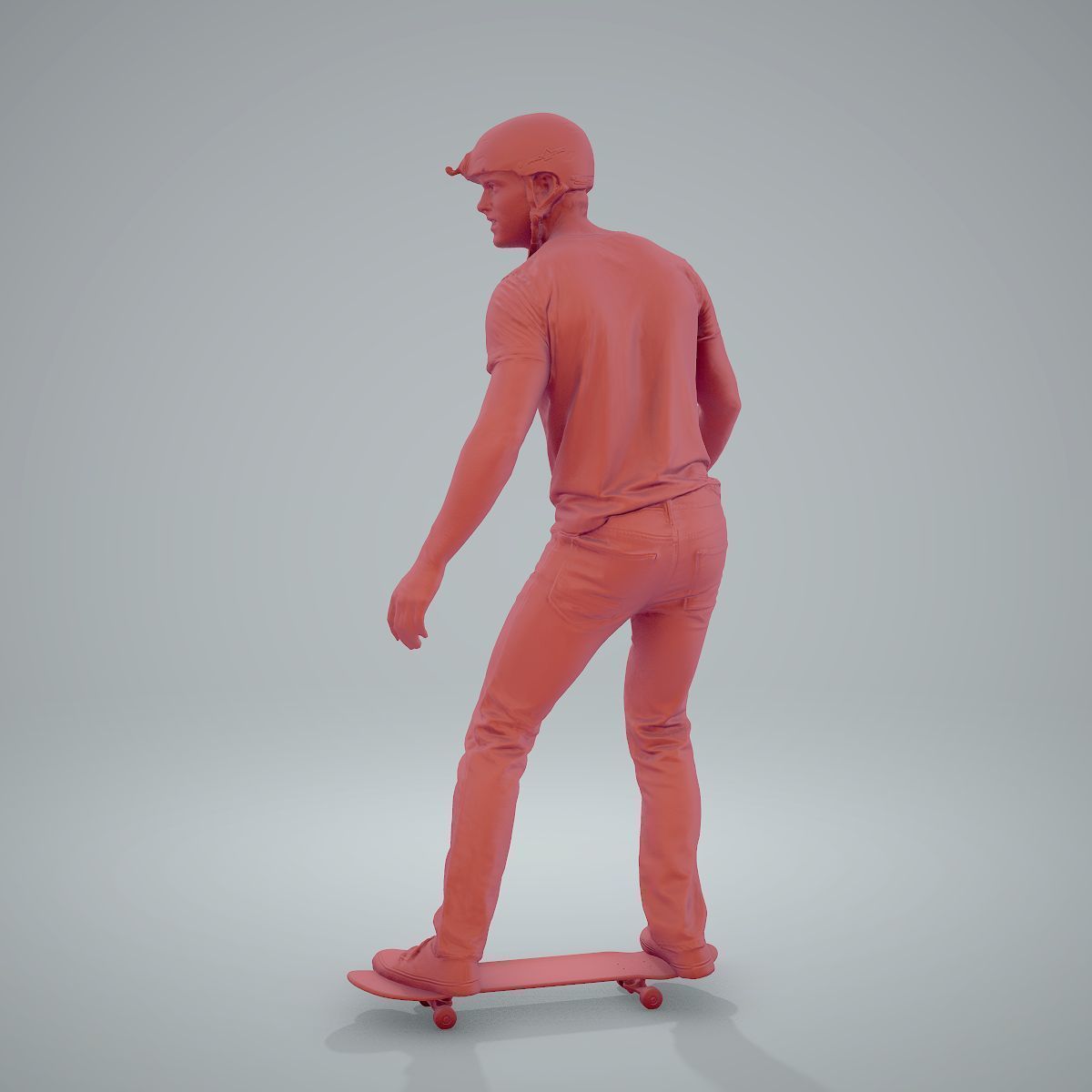 Sporty Man on a Skateboard with HelmetSMan0302-HD2-O01P01-S 3D model_30