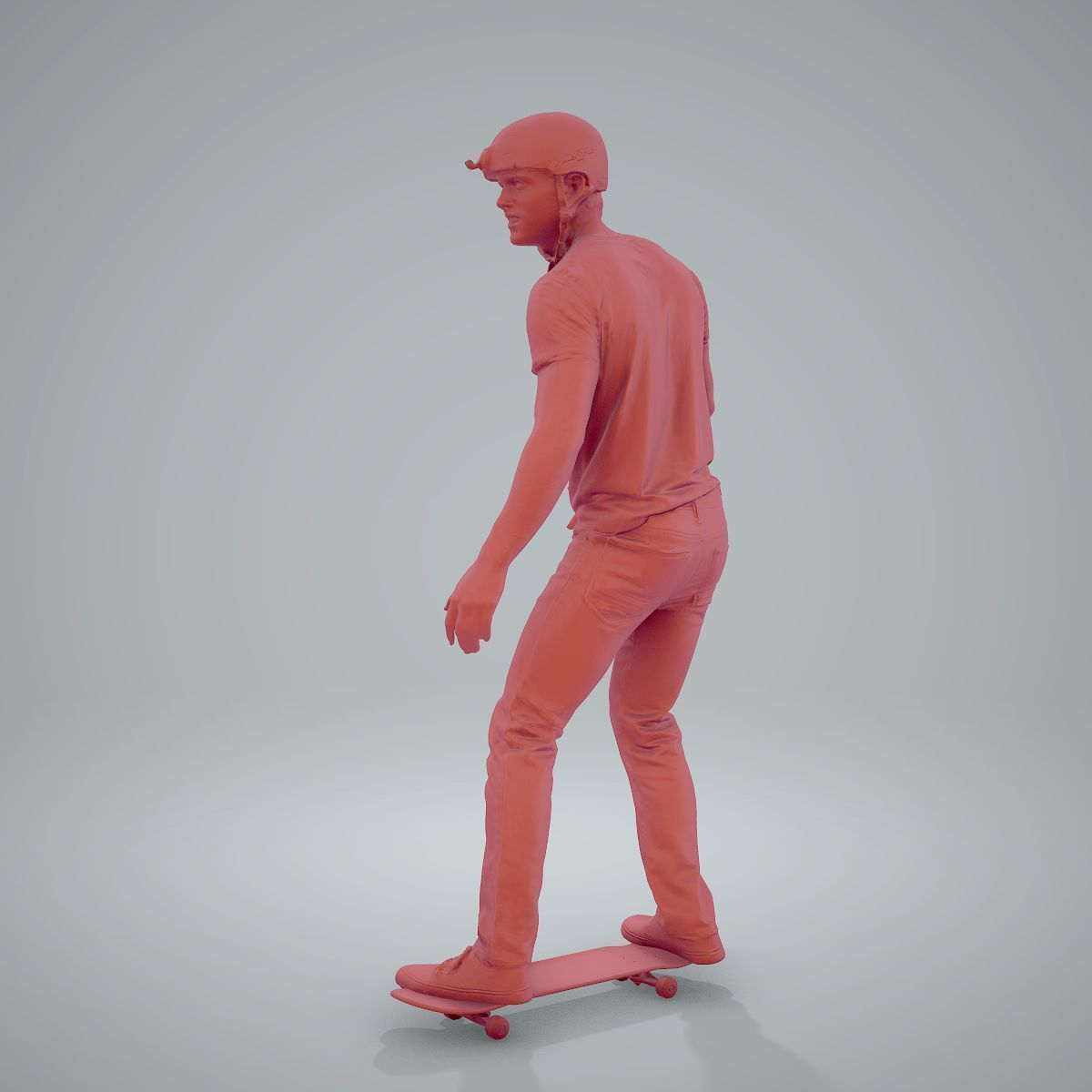 Sporty Man on a Skateboard with HelmetSMan0302-HD2-O01P01-S 3D model_19