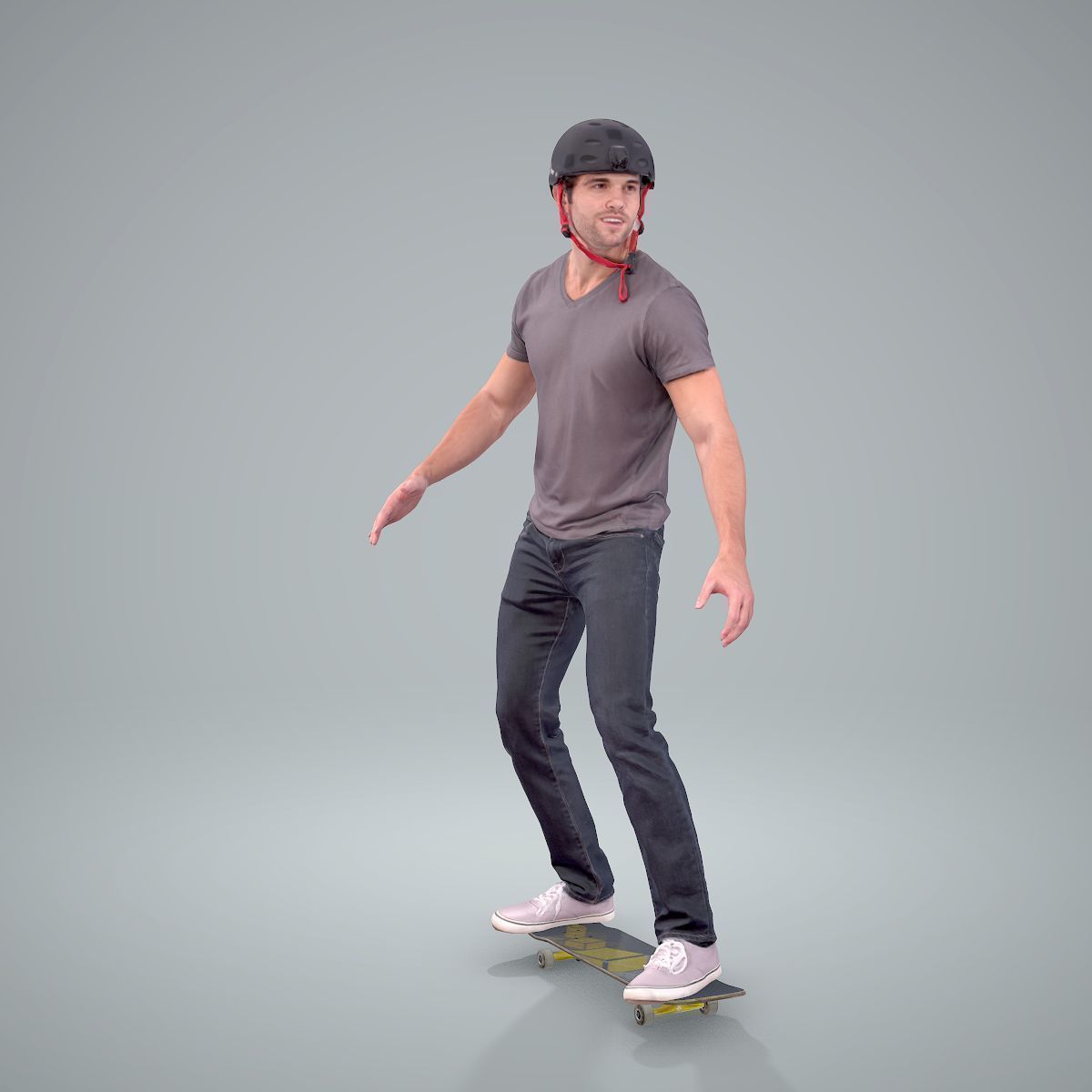 Sporty Man on a Skateboard with HelmetSMan0302-HD2-O01P01-S 3D model_65