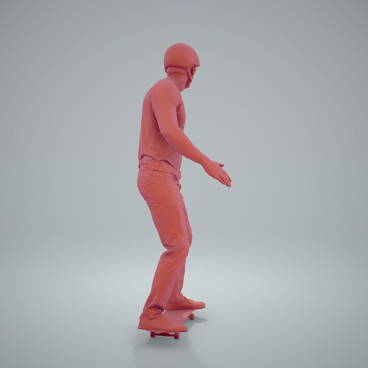 Sporty Man on a Skateboard with HelmetSMan0302-HD2-O01P01-S 3D model_27