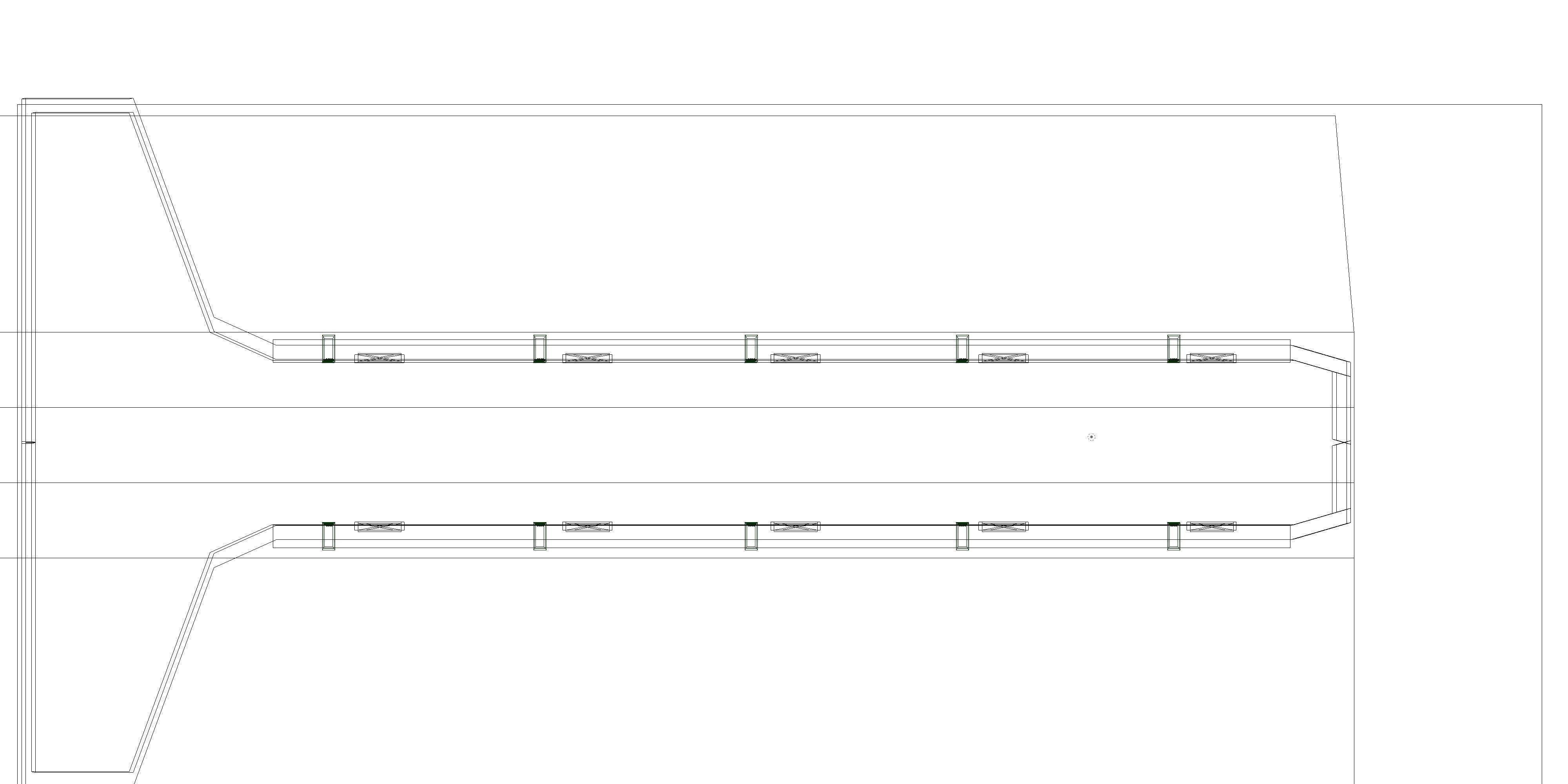Gray modern corridor Royalty Free Low-poly 3D model_3
