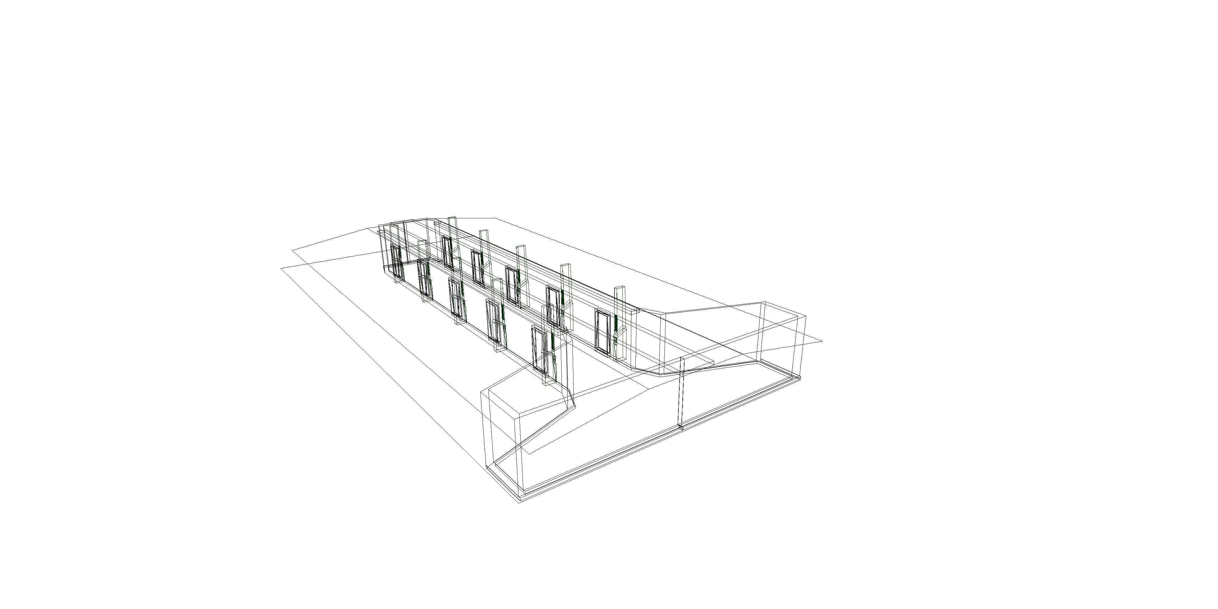 Gray modern corridor Royalty Free Low-poly 3D model_2