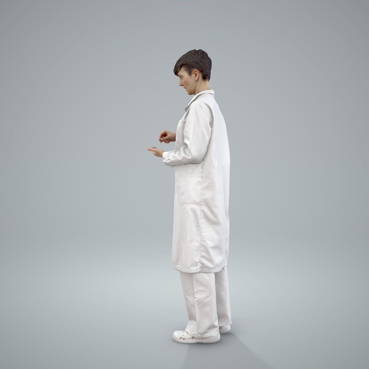 Female Doctor Wearing White Uniform WWom0303-HD2-O01P01-S 3D model_8