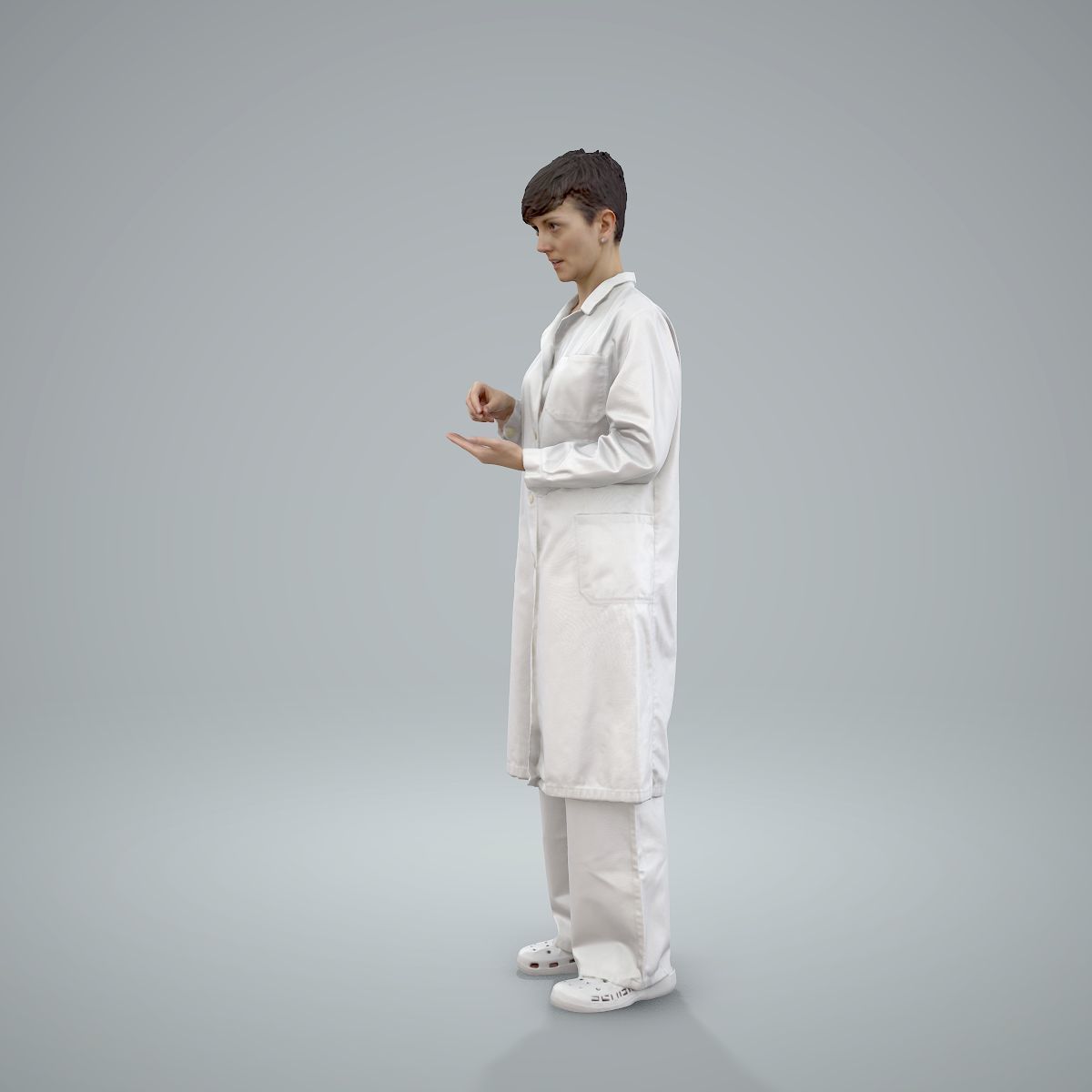 Female Doctor Wearing White Uniform WWom0303-HD2-O01P01-S 3D model_22