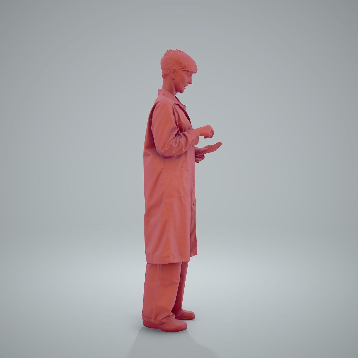 Female Doctor Wearing White Uniform WWom0303-HD2-O01P01-S 3D model_34