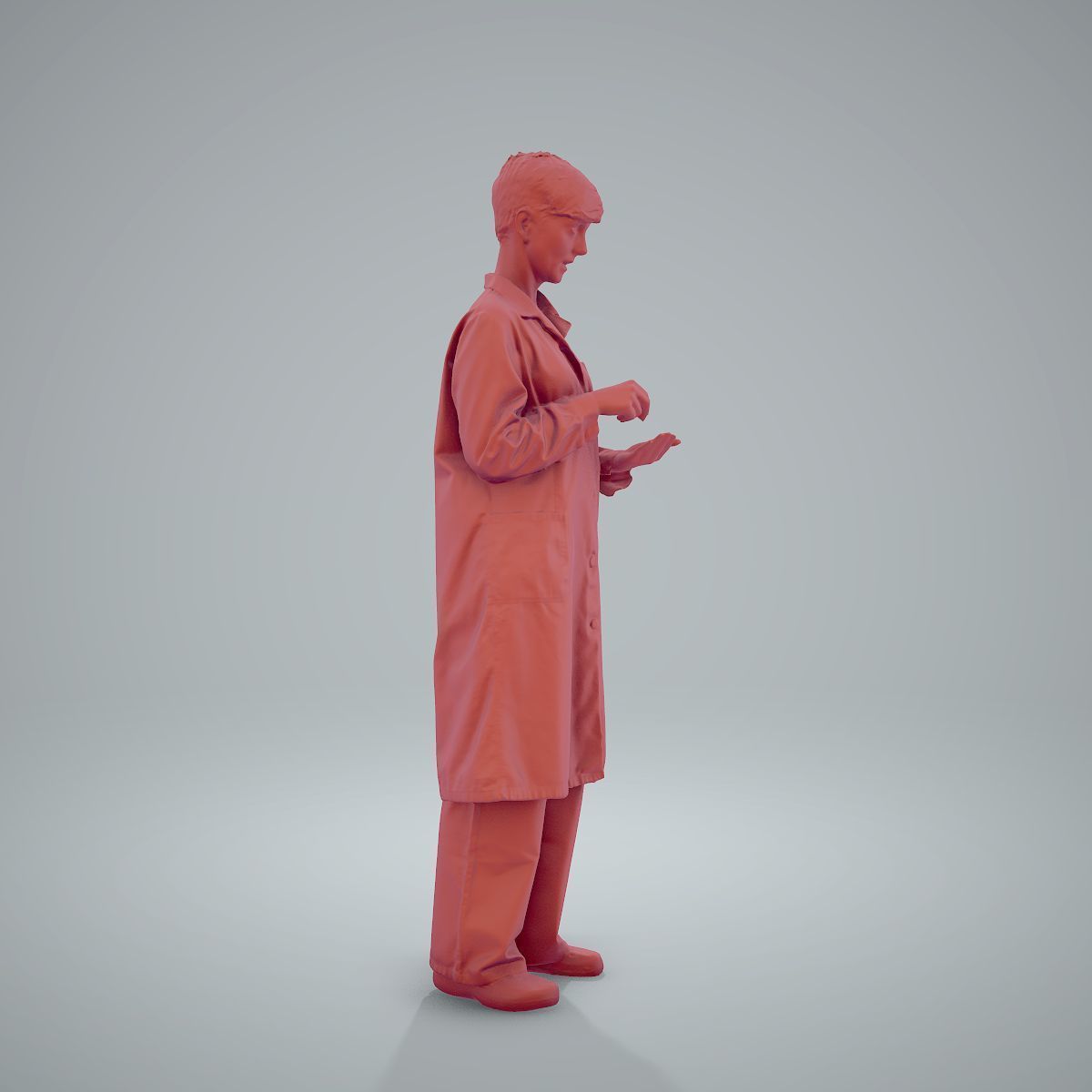 Female Doctor Wearing White Uniform WWom0303-HD2-O01P01-S 3D model_71