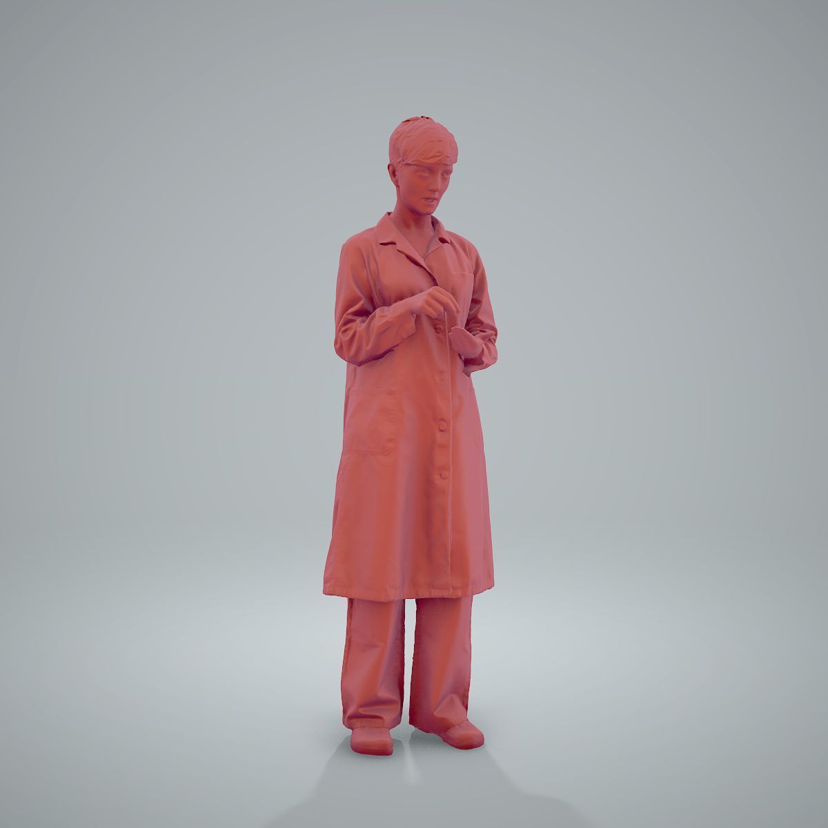 Female Doctor Wearing White Uniform WWom0303-HD2-O01P01-S 3D model_37