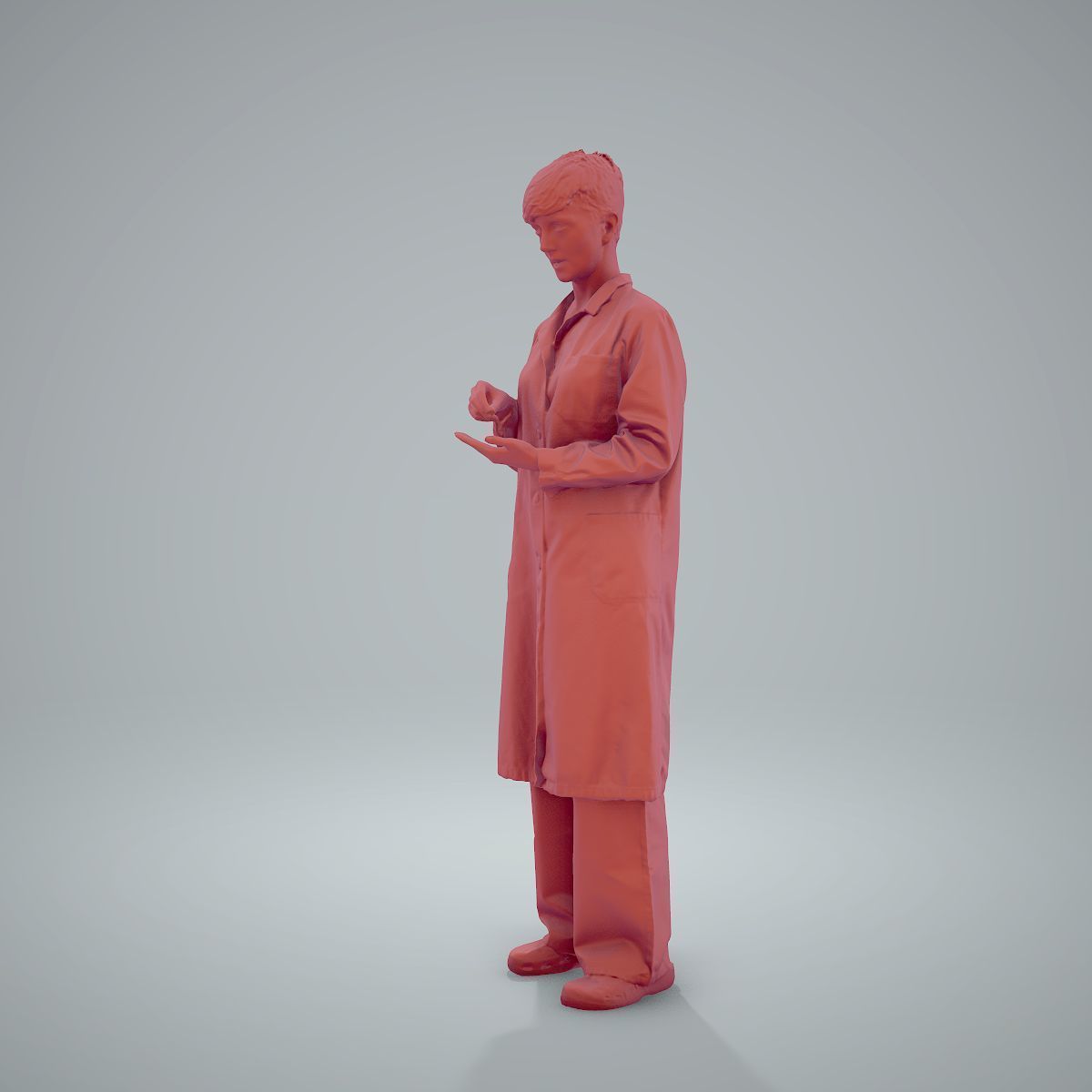 Female Doctor Wearing White Uniform WWom0303-HD2-O01P01-S 3D model_43