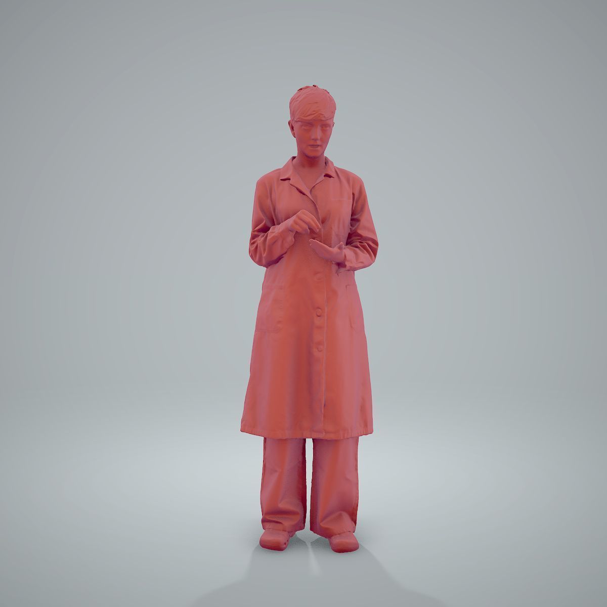 Female Doctor Wearing White Uniform WWom0303-HD2-O01P01-S 3D model_73