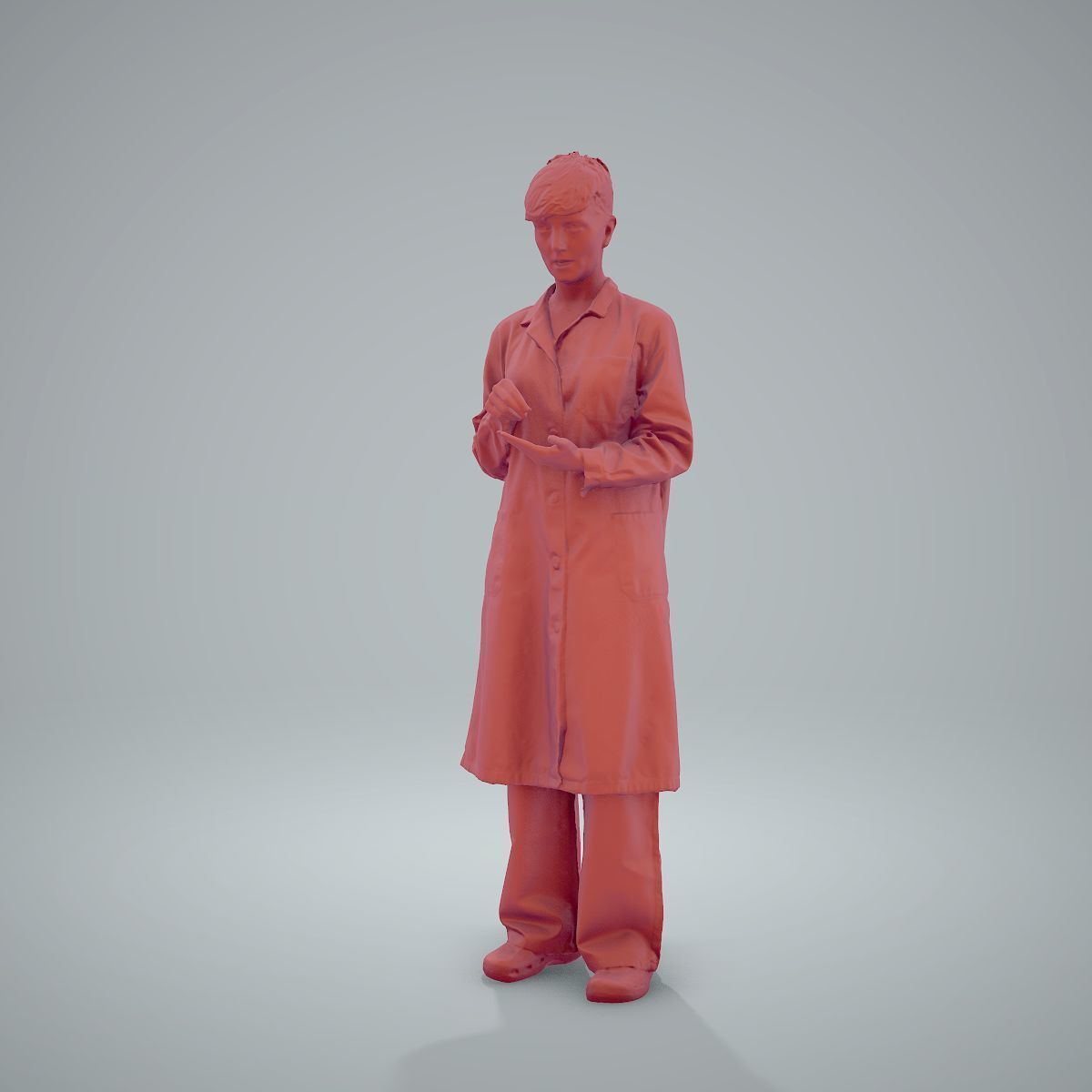 Female Doctor Wearing White Uniform WWom0303-HD2-O01P01-S 3D model_25