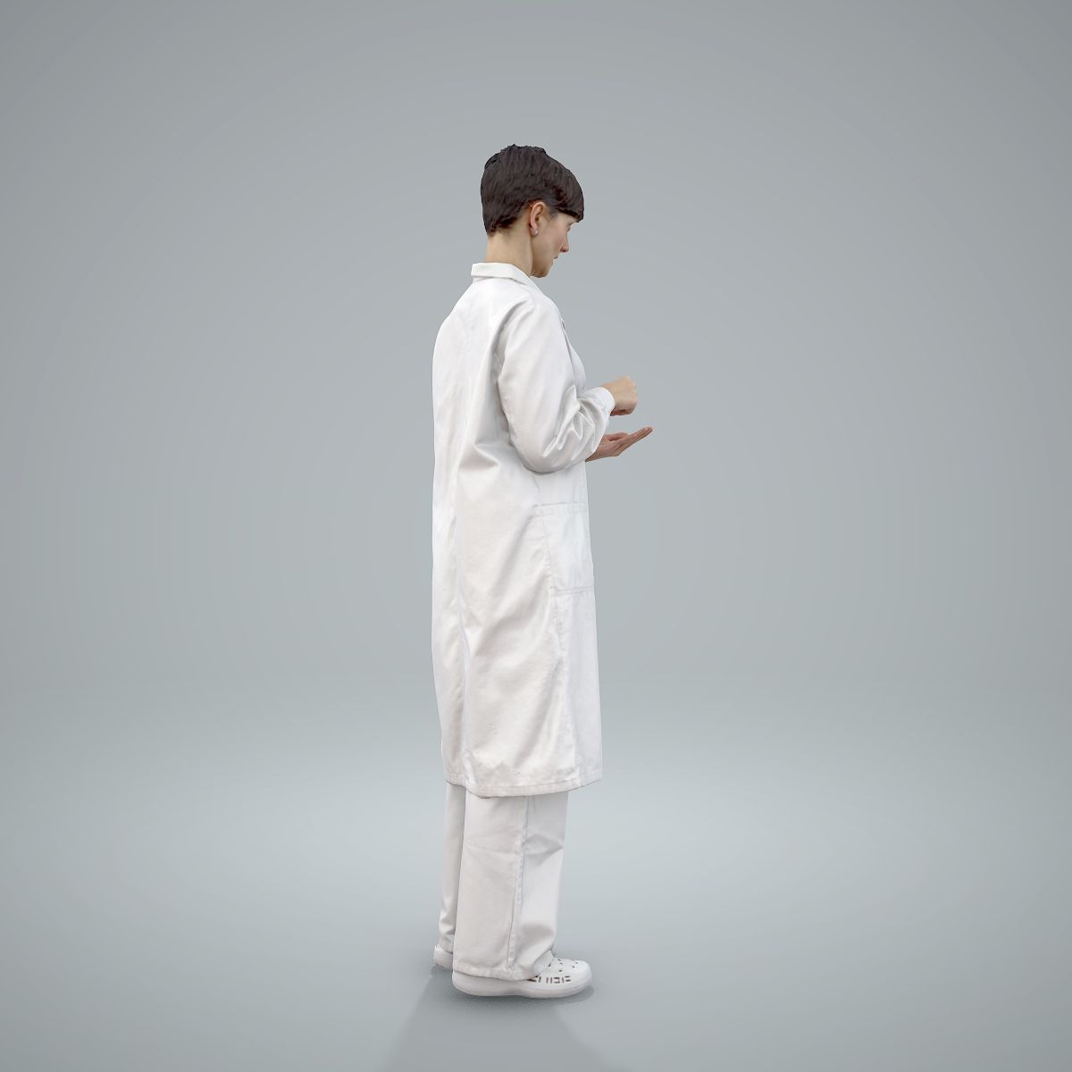 Female Doctor Wearing White Uniform WWom0303-HD2-O01P01-S 3D model_2