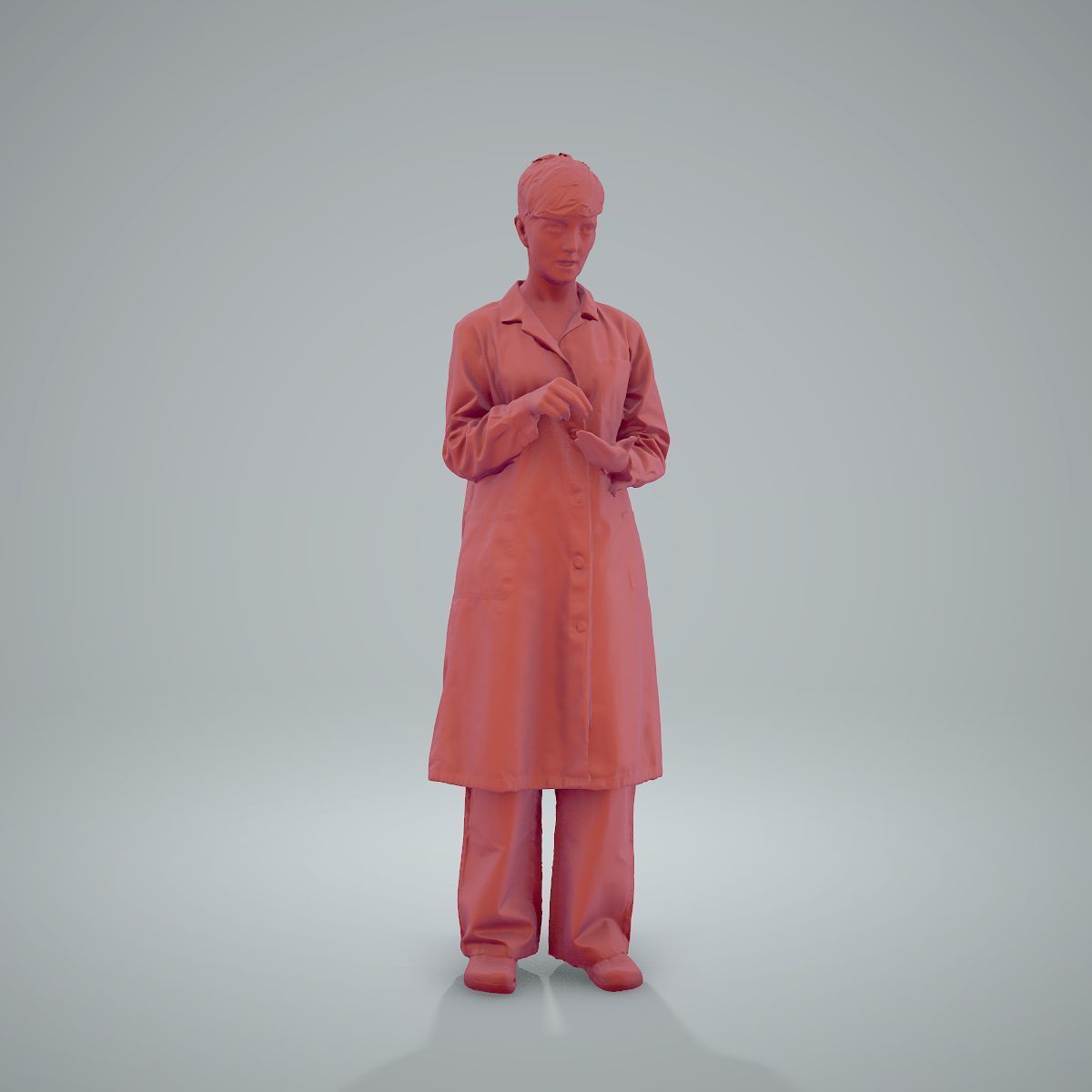 Female Doctor Wearing White Uniform WWom0303-HD2-O01P01-S 3D model_60