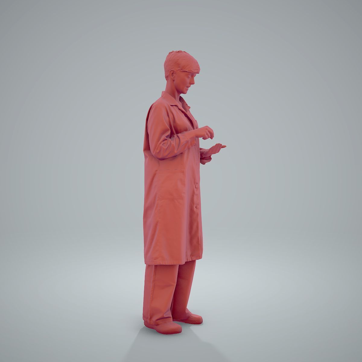 Female Doctor Wearing White Uniform WWom0303-HD2-O01P01-S 3D model_7