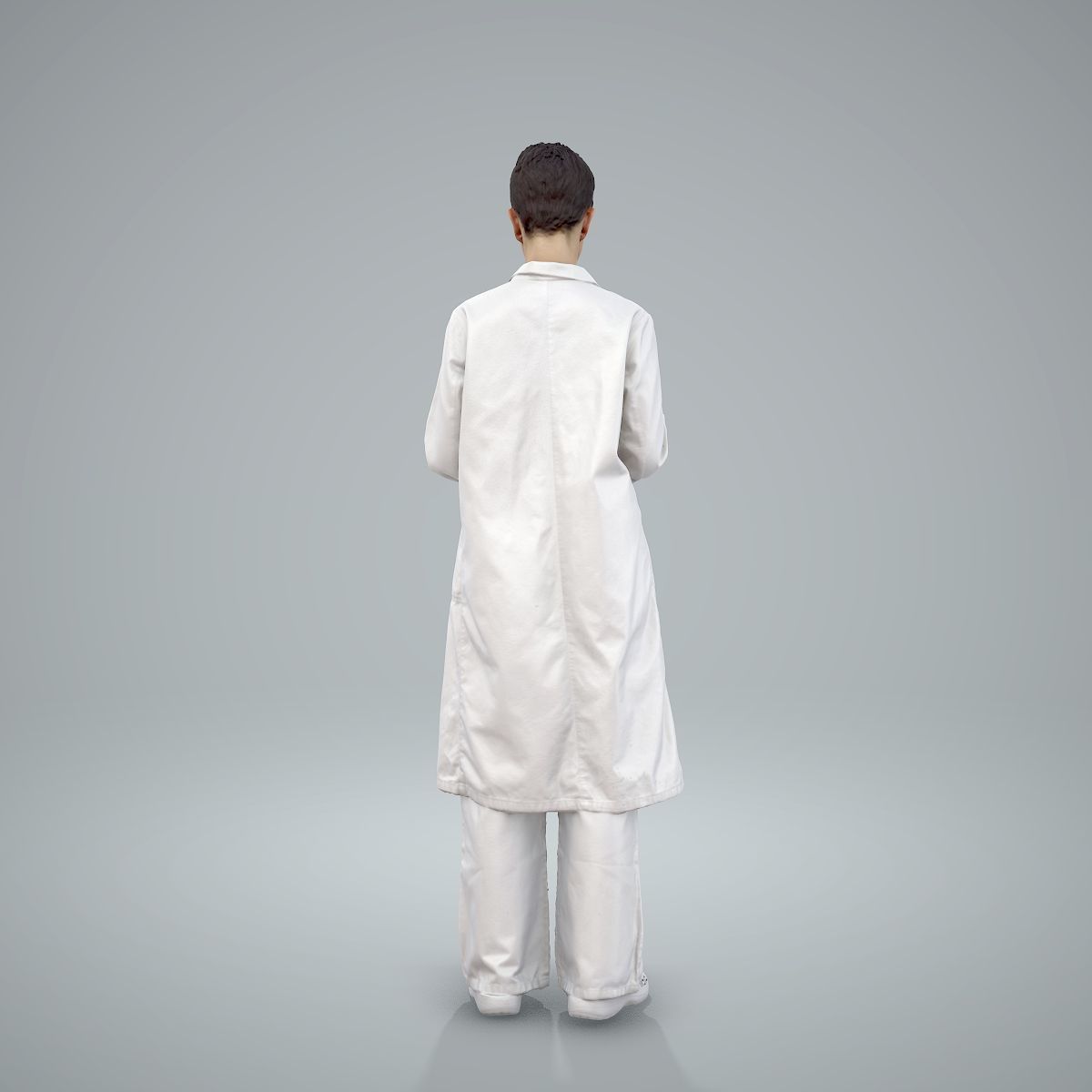 Female Doctor Wearing White Uniform WWom0303-HD2-O01P01-S 3D model_12