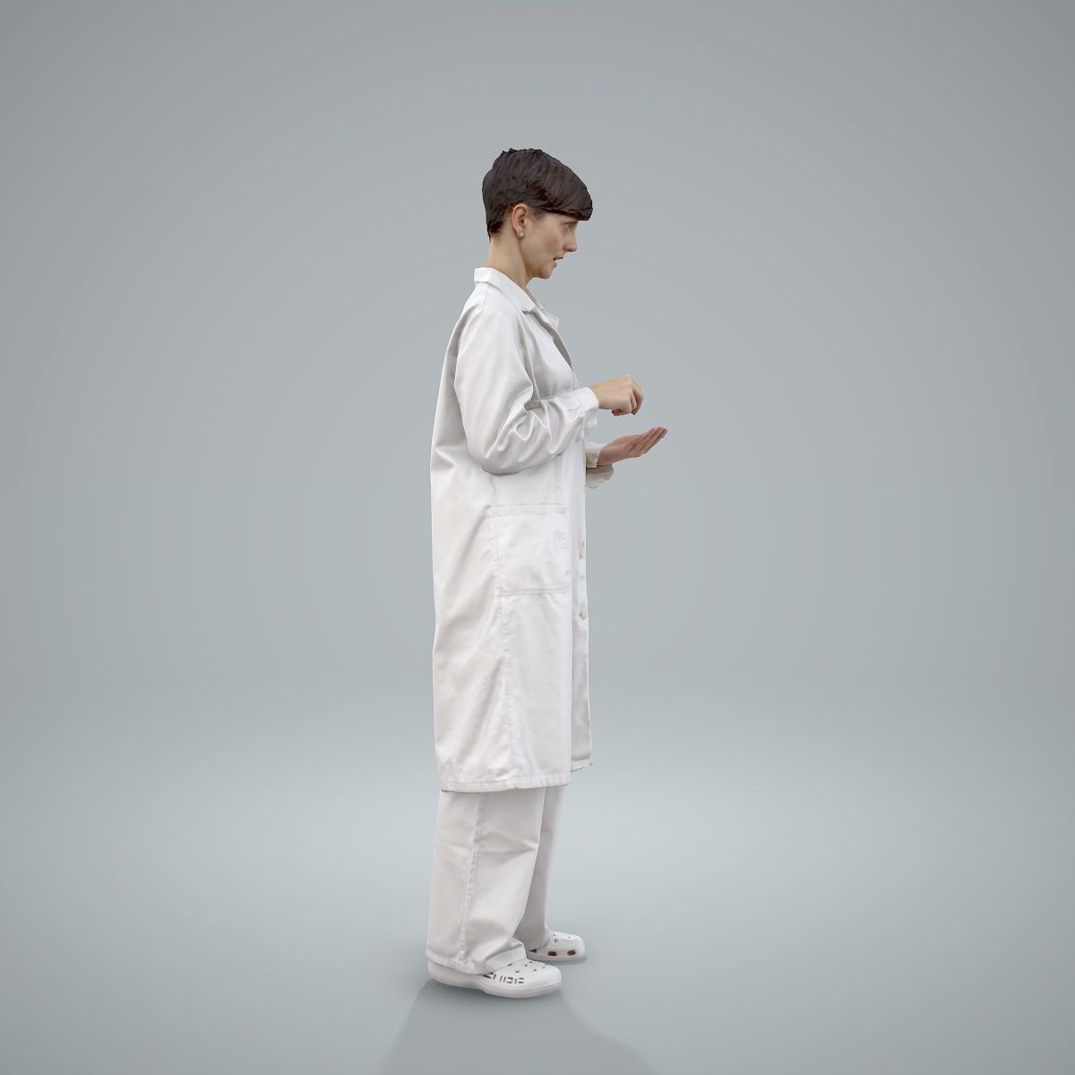 Female Doctor Wearing White Uniform WWom0303-HD2-O01P01-S 3D model_26