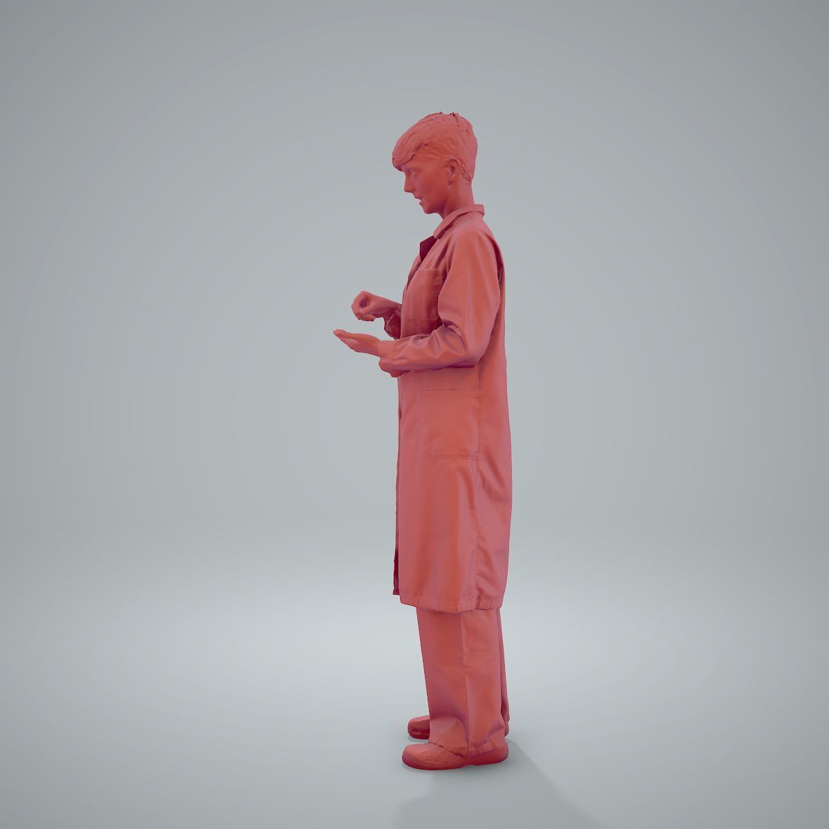 Female Doctor Wearing White Uniform WWom0303-HD2-O01P01-S 3D model_56