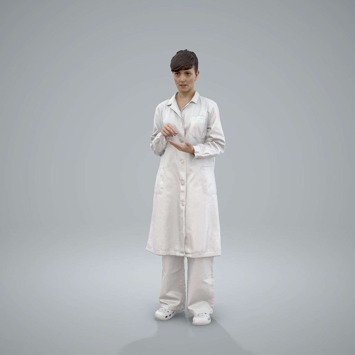 Female Doctor Wearing White Uniform WWom0303-HD2-O01P01-S 3D model_14