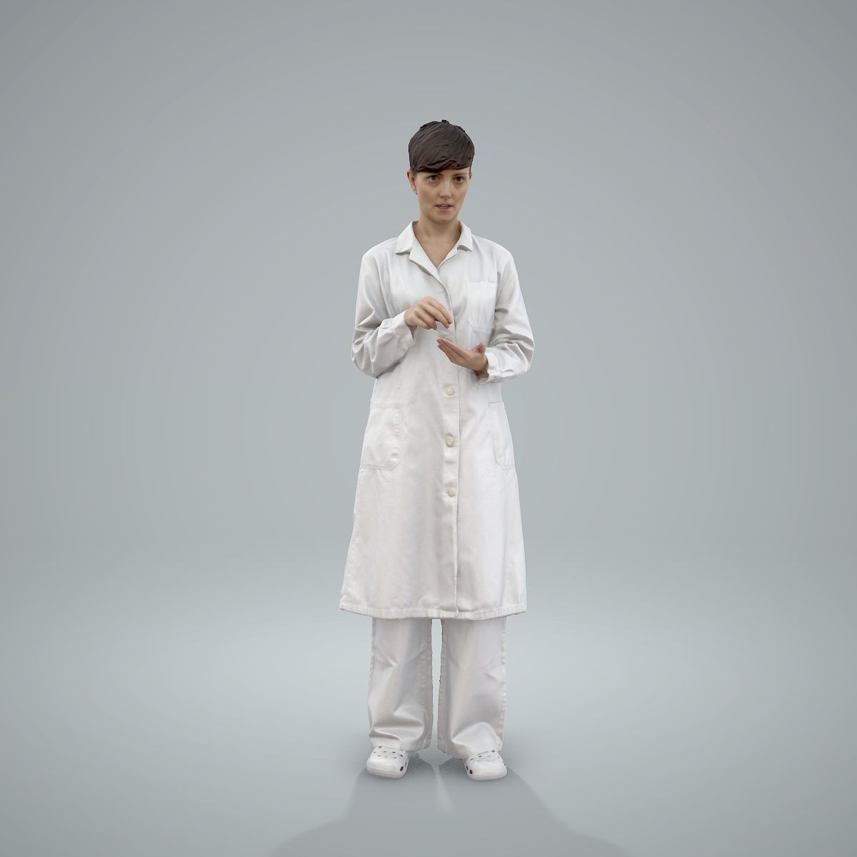 Female Doctor Wearing White Uniform WWom0303-HD2-O01P01-S 3D model_48