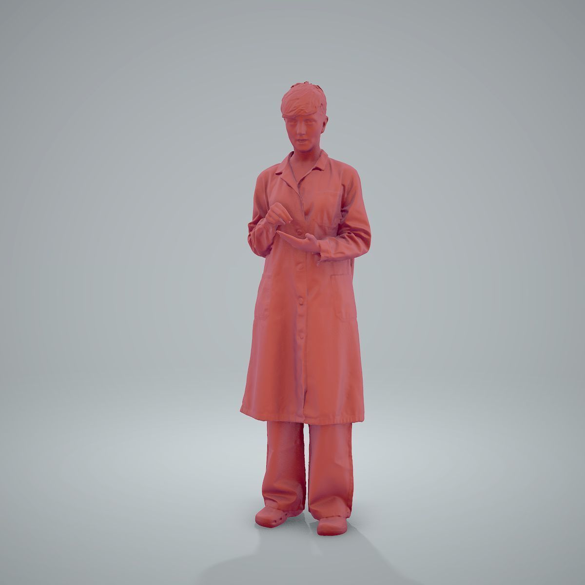 Female Doctor Wearing White Uniform WWom0303-HD2-O01P01-S 3D model_36