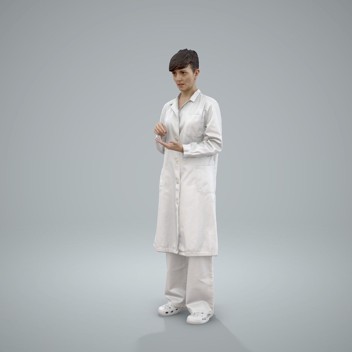 Female Doctor Wearing White Uniform WWom0303-HD2-O01P01-S 3D model_69