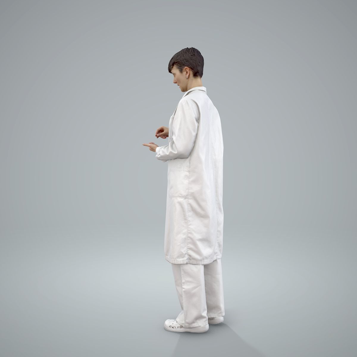 Female Doctor Wearing White Uniform WWom0303-HD2-O01P01-S 3D model_3