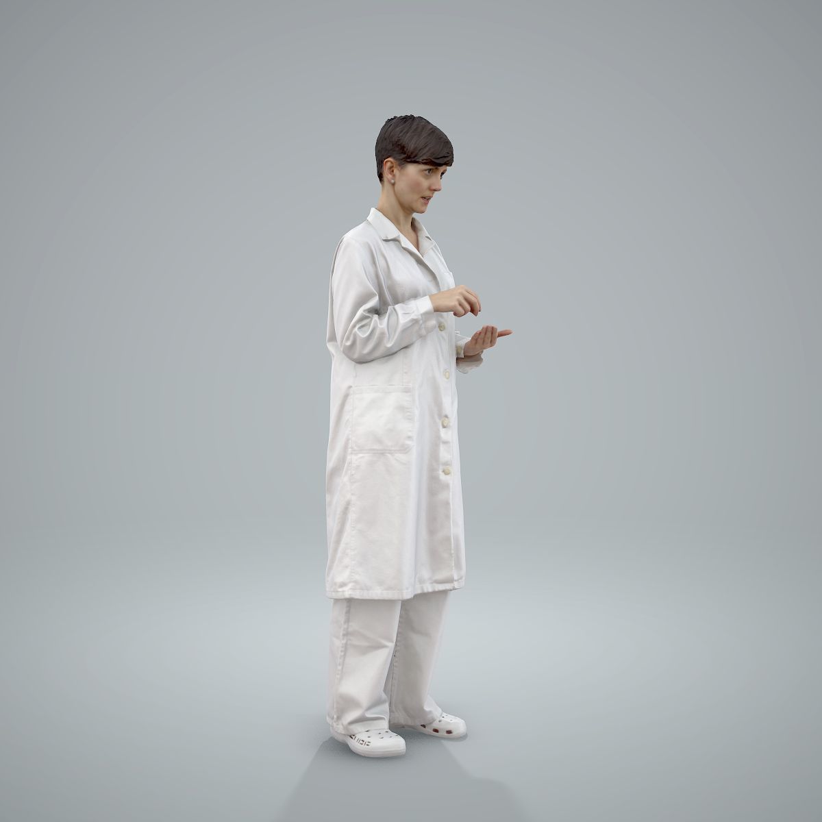Female Doctor Wearing White Uniform WWom0303-HD2-O01P01-S 3D model_11