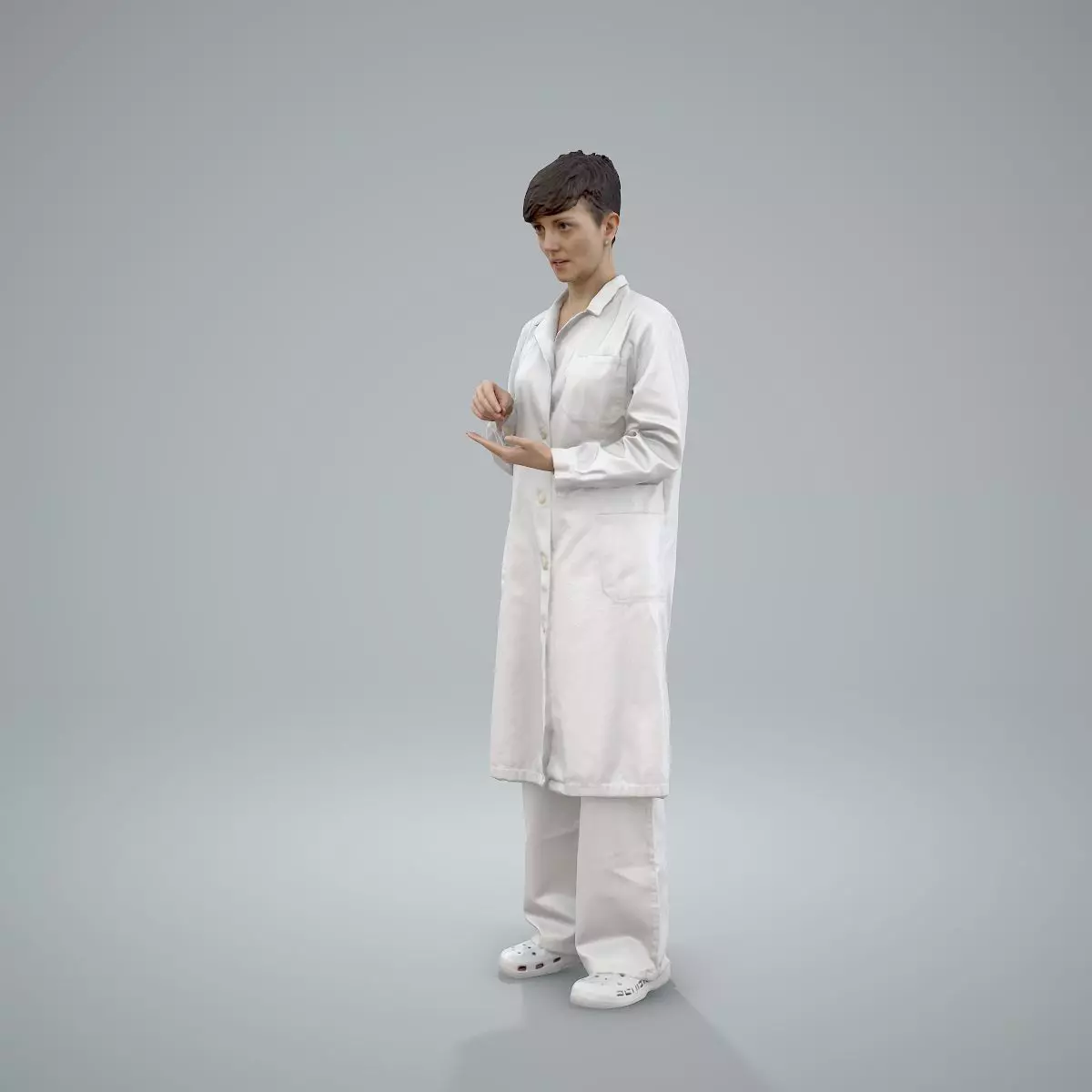 Female Doctor Wearing White Uniform WWom0303-HD2-O01P01-S 3D model_0