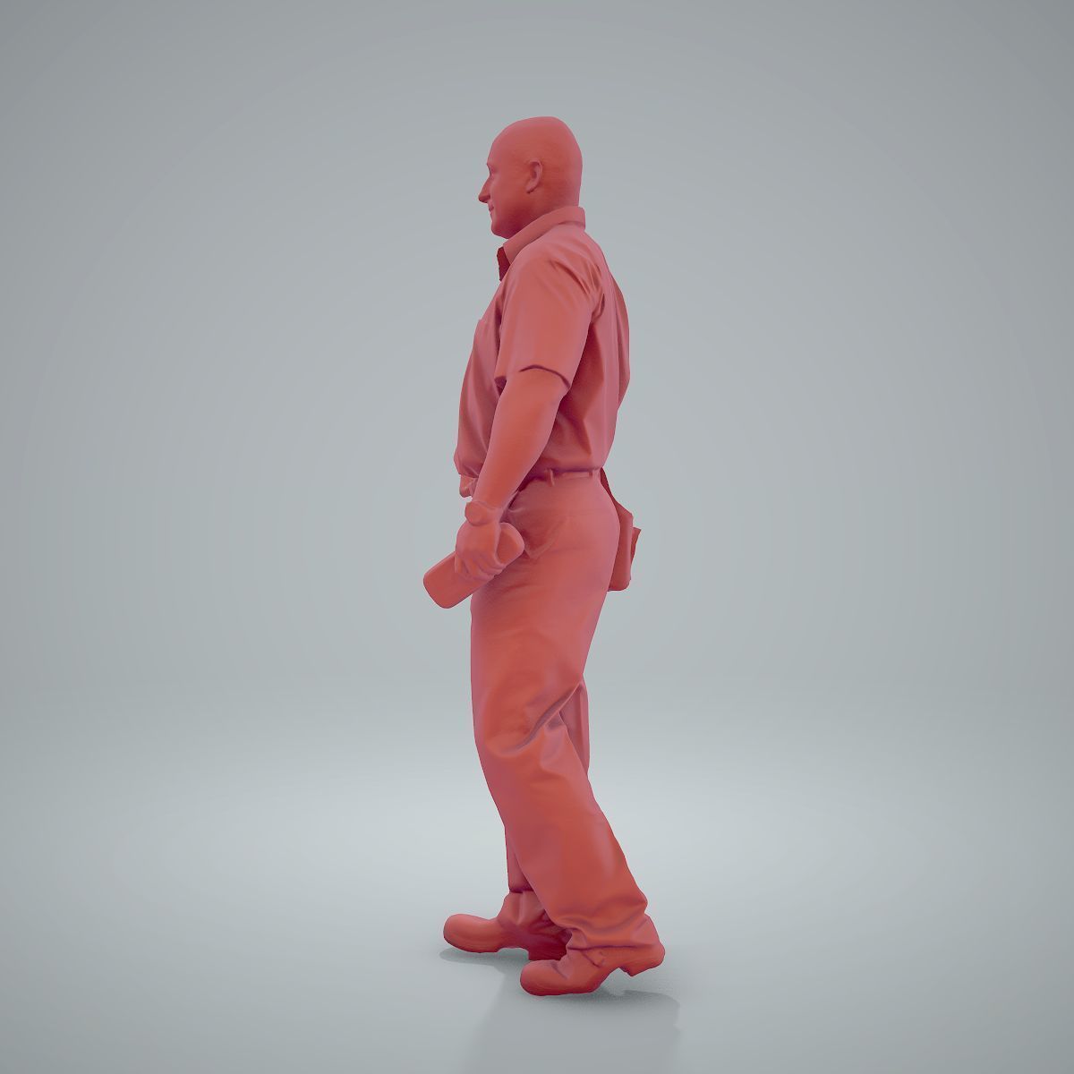 Standing Delivery Man with Uniform WMan0305-HD2-O01P01-S 3D model_26