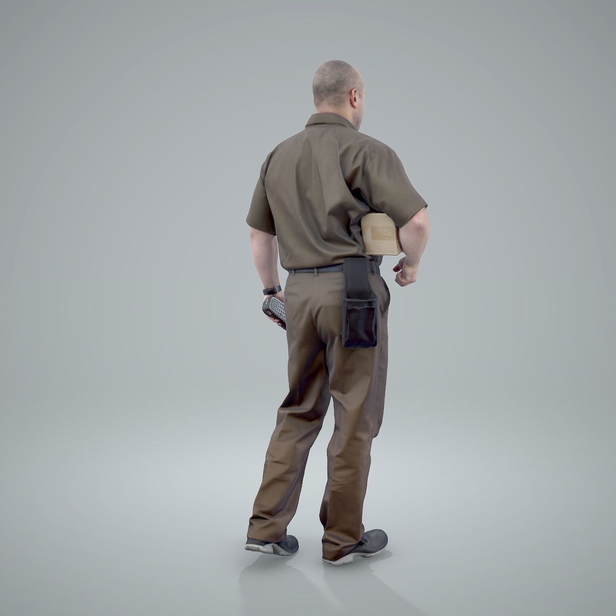 Standing Delivery Man with Uniform WMan0305-HD2-O01P01-S 3D model_55