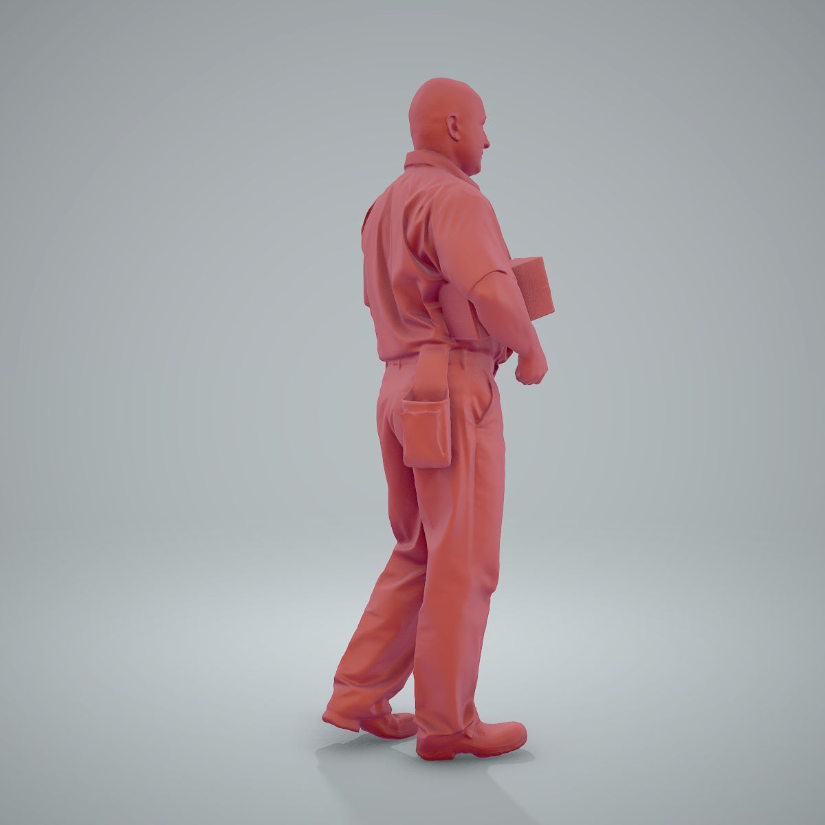 Standing Delivery Man with Uniform WMan0305-HD2-O01P01-S 3D model_33
