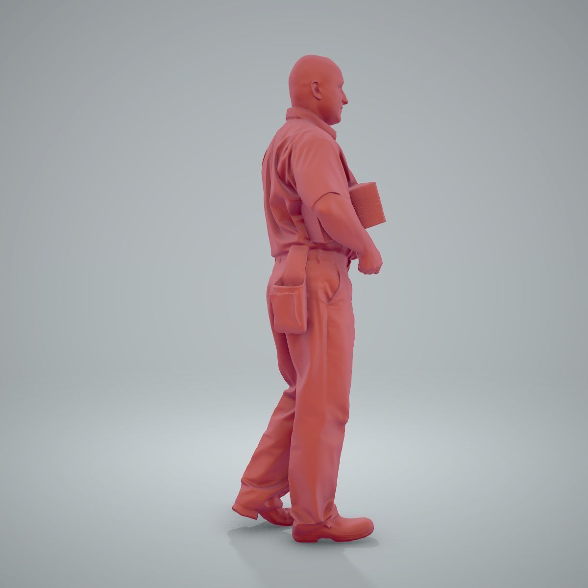 Standing Delivery Man with Uniform WMan0305-HD2-O01P01-S 3D model_31