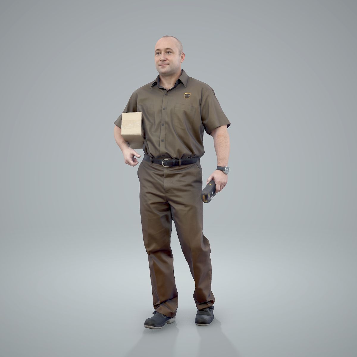 Standing Delivery Man with Uniform WMan0305-HD2-O01P01-S 3D model_52