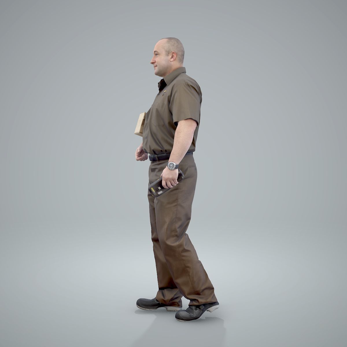 Standing Delivery Man with Uniform WMan0305-HD2-O01P01-S 3D model_8